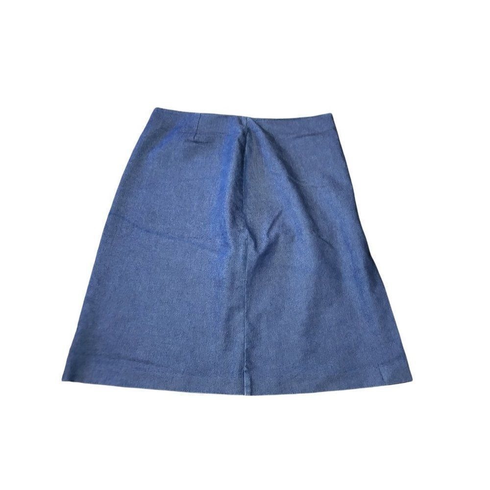 Erik Stewart Womens 12 Blue Skirt Pleated A-Line Office Casual Workwear Everyday